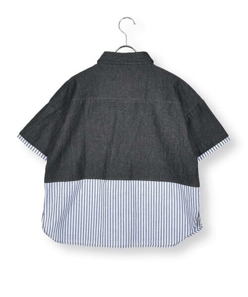 ZIDDY / ジディー シャツ・ブラウス | デニムコットンドッキングシャツ(130~160cm) | 詳細8