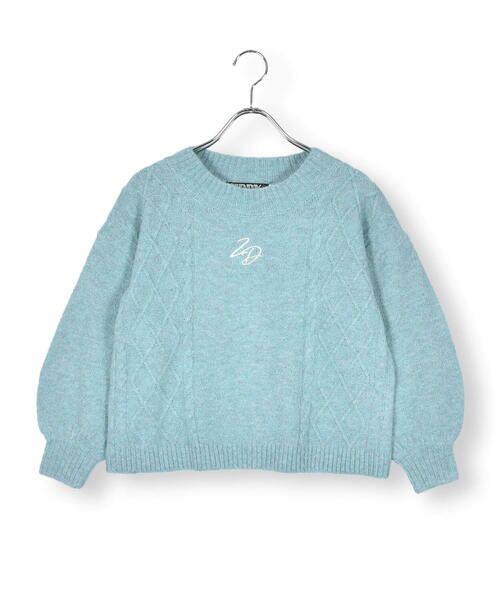 ZIDDY / ジディー ニット・セーター | ロゴ 刺繍 ケーブル 編み ニット (130~160cm) | 詳細6
