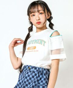 肩あきファスナーTシャツ(130~160cm)