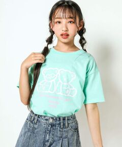 ラメクマプリントTシャツ(130~160cm)