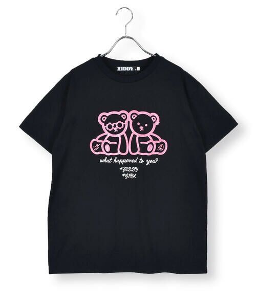 ラメクマプリントTシャツ(130~160cm)