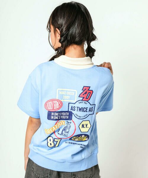 ZIDDY / ジディー Tシャツ | ハーフジップバックプリントTシャツ(130~160cm) | 詳細16