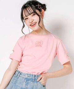 推しカラー袖ハート穴あきTシャツ(130~160cm)