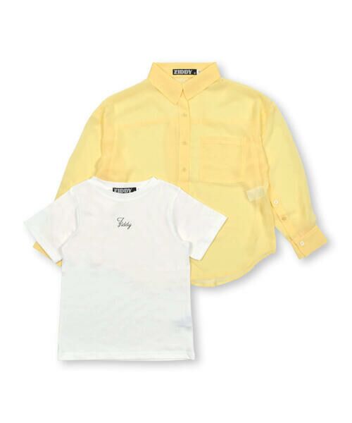 ZIDDY / ジディー セットアップ | 袖開きシアーシャツ＆Tシャツセット(130~160cm) | 詳細18