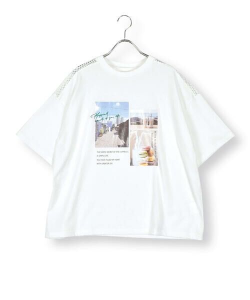 ZIDDY / ジディー Tシャツ | 肩メッシュフォトプリントTシャツ(130~160cm) | 詳細4