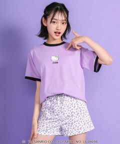 【 ニコ☆プチ 掲載 】【ハローキティ×ZIDDY】Tシャツ&ショーパンツセットアップ(130~160cm)