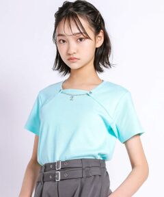 【 ニコ☆プチ 掲載 】チェーン取り外しテレコTシャツ(130~160cm)