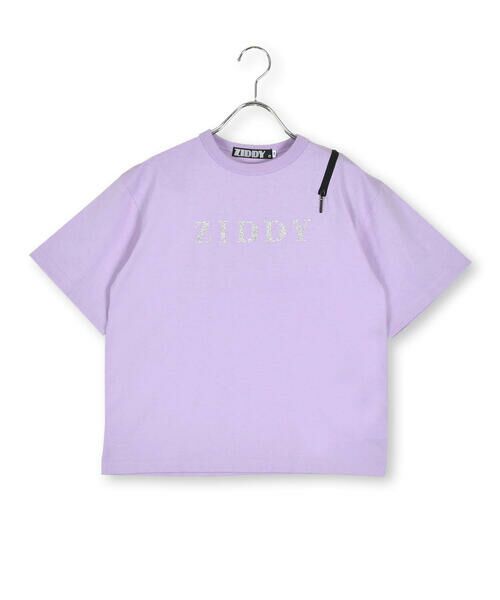 ZIDDY / ジディー Tシャツ | ロゴラインストーン肩明きTシャツ(130~160cm) | 詳細17