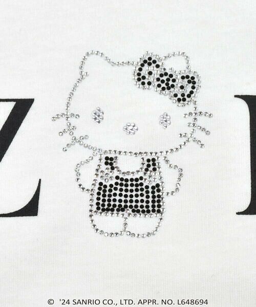 ZIDDY / ジディー Tシャツ | 【 ニコ☆プチ 掲載 】【ハローキティ×ZIDDY】ラインストーンロゴTシャツ(130~160cm) | 詳細4