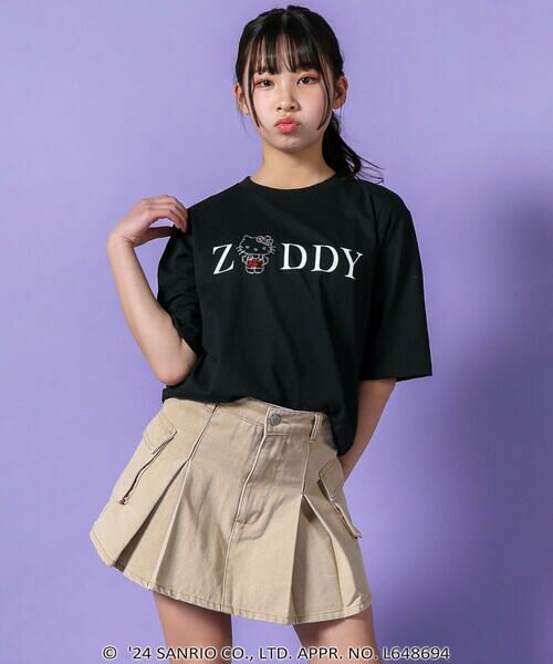 ZIDDY / ジディー Tシャツ | 【 ニコ☆プチ 掲載 】【ハローキティ×ZIDDY】ラインストーンロゴTシャツ(130~160cm) | 詳細8