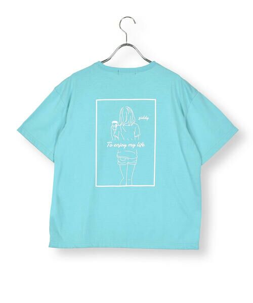 ZIDDY / ジディー Tシャツ | 【 ニコ☆プチ 掲載 】【UVカット】バック女の子イラストTシャツ(130~160cm) | 詳細13