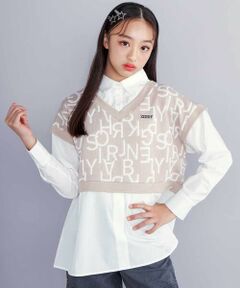 ZIDDY / ジディー シャツ・ブラウス | 【 ニコ☆プチ 掲載 】ショートベストドッキング風シャツ(130~160cm)