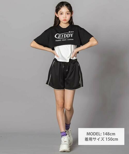 FORME 長袖Tシャツ＆ショートパンツ セット サイズ1ラッシュガード白黒 セール】 重ね着風Tシャツ＆ショートパンツセット(130~160cm