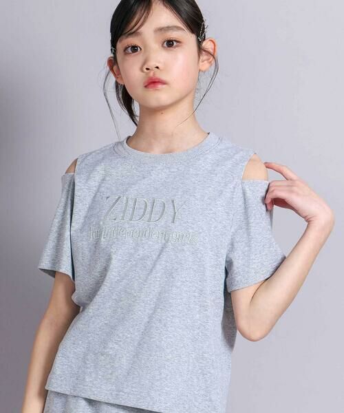 ZIDDY / ジディー セットアップ | 【 ニコ☆プチ 掲載 】肩開きラメTシャツ＆フレアーボトムセットアップ(130~160cm) | 詳細10