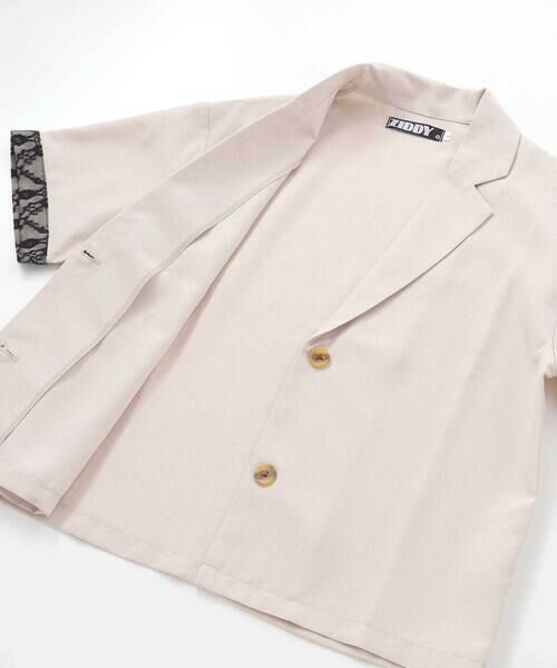 ZIDDY / ジディー セットアップ | 【 ニコ☆プチ 掲載 】リネンライク半袖ジャケット＆ボトムセット(130~160cm) | 詳細22