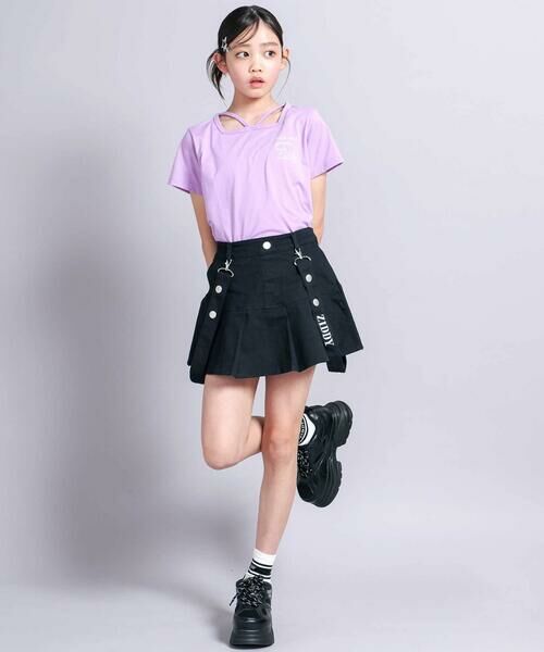 ZIDDY / ジディー ショート・ハーフ・半端丈パンツ | 【 ニコ☆プチ 掲載 】サスペンダー付きツイルスカパン(130~160cm) | 詳細3