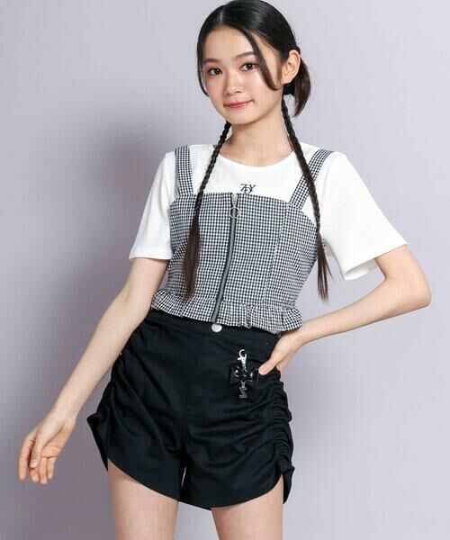 ZIDDY / ジディー ショート・ハーフ・半端丈パンツ | リボンモチーフ付きショートパンツ(130~160cm) | 詳細1