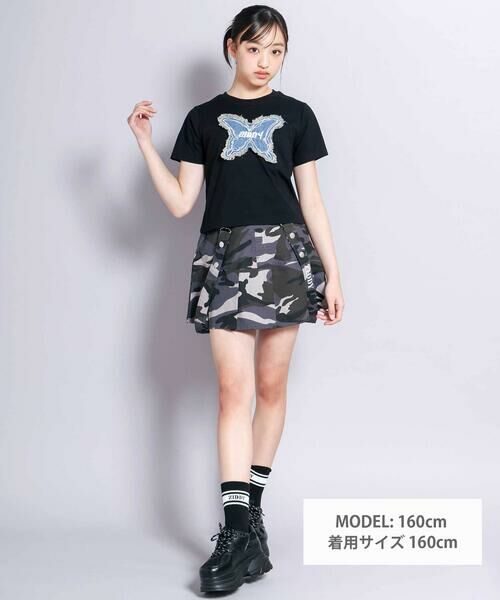 ZIDDY / ジディー Tシャツ | 【 ニコ☆プチ 掲載 】蝶モチーフTシャツ(130~160cm) | 詳細1