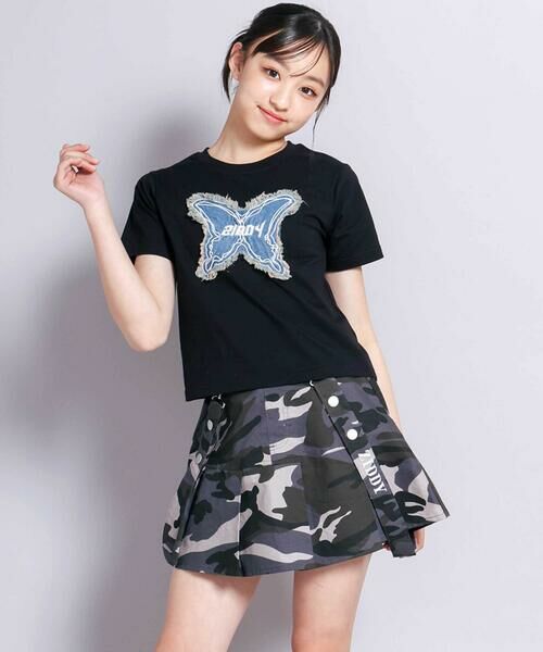 ZIDDY / ジディー Tシャツ | 【 ニコ☆プチ 掲載 】蝶モチーフTシャツ(130~160cm) | 詳細2