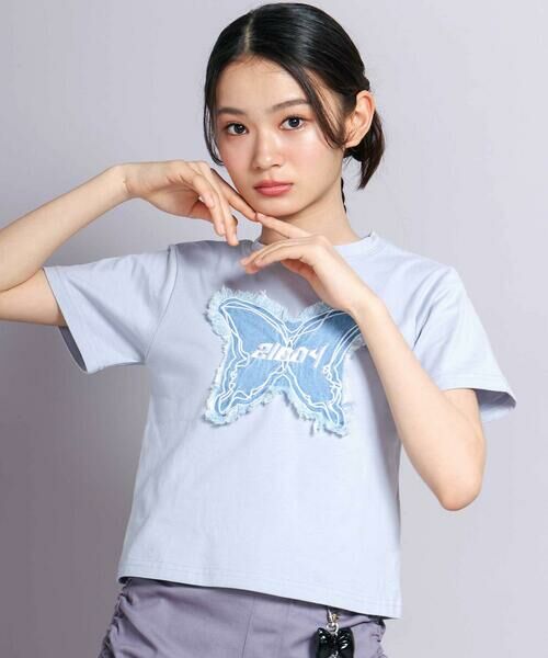 ニコ様 セール】 【 ニコ☆プチ 掲載 】蝶モチーフTシャツ(130~160cm