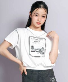 ZIDDY / ジディー Tシャツ | ネックレス付きバラモチーフTシャツ(130~160cm)