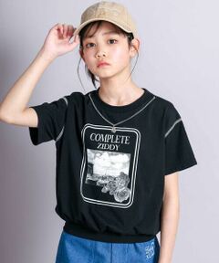 ZIDDY / ジディー Tシャツ | ネックレス付きバラモチーフTシャツ(130~160cm)