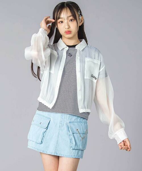 ZIDDY / ジディー セットアップ | シアーシャツ&半袖Tシャツセット(130~160cm) | 詳細2