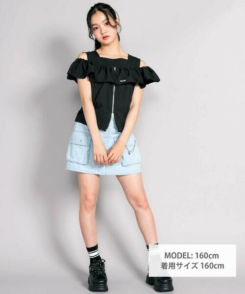 ZIDDY / ジディー シャツ・ブラウス | ２WAY肩見せフリルブラウス | 詳細1