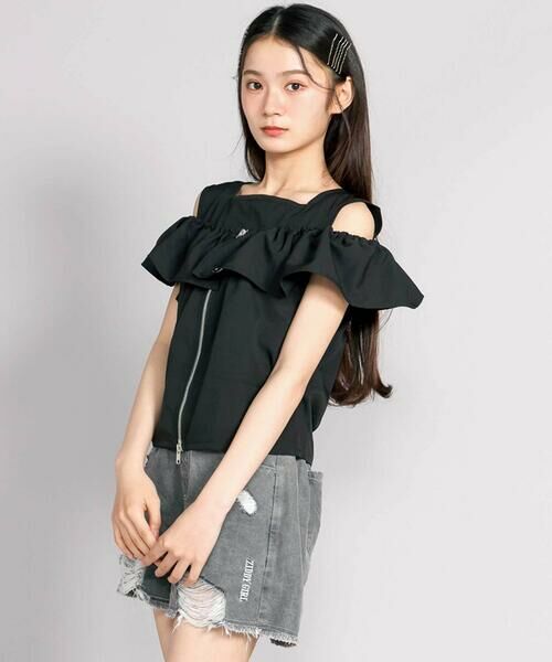 ZIDDY / ジディー シャツ・ブラウス | ２WAY肩見せフリルブラウス | 詳細5