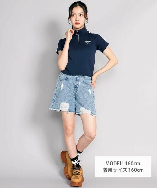 ★デニムショートパンツ ダメージ加工★6枚 接触冷感】ブラスト＆ダメージ加工デニムパンツ （ショート