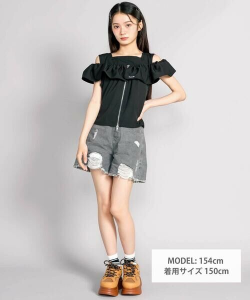 ZIDDY / ジディー ショート・ハーフ・半端丈パンツ | 【接触冷感】ブラスト&ダメージ加工デニムパンツ | 詳細15