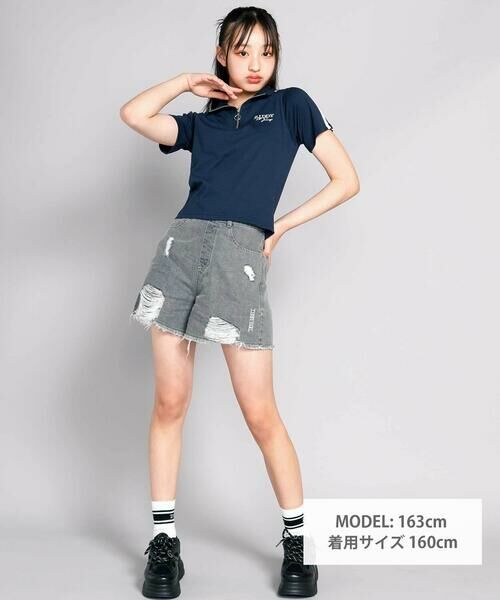 ZIDDY / ジディー Tシャツ | 【接触冷感】ハーフジップトップス | 詳細5