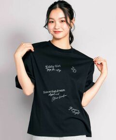 ZIDDY / ジディー Tシャツ | 【接触冷感】ラインストーンロゴTシャツ