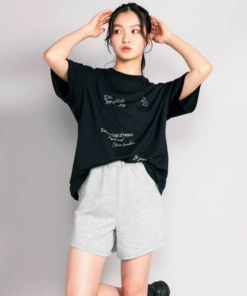 ZIDDY / ジディー Tシャツ | 【接触冷感】ラインストーンロゴTシャツ | 詳細5