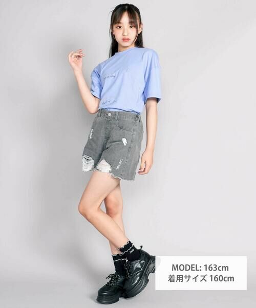 ZIDDY / ジディー Tシャツ | 【接触冷感】ラインストーンロゴTシャツ | 詳細8