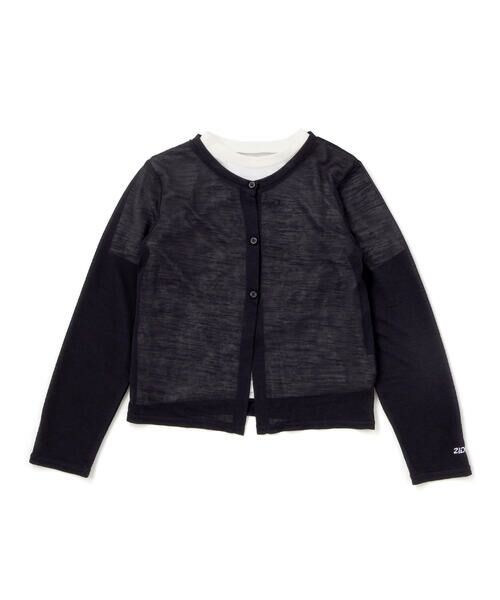 ZIDDY / ジディー カーディガン・ボレロ | シアーカーディガン＆半袖ロゴTシャツ(130~160cm) | 詳細3
