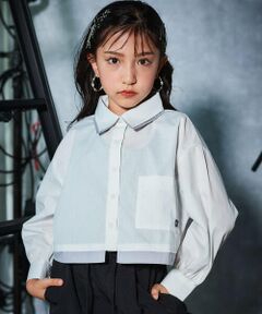 ZIDDY / ジディー シャツ・ブラウス | ダブル襟長袖シャツブラウス&タンクトップセット(130~160cm)