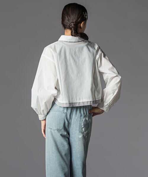 ZIDDY / ジディー シャツ・ブラウス | ダブル襟長袖シャツブラウス&タンクトップセット(130~160cm) | 詳細5