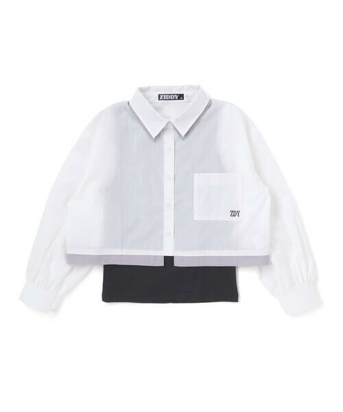 ZIDDY / ジディー シャツ・ブラウス | ダブル襟長袖シャツブラウス&タンクトップセット(130~160cm) | 詳細6