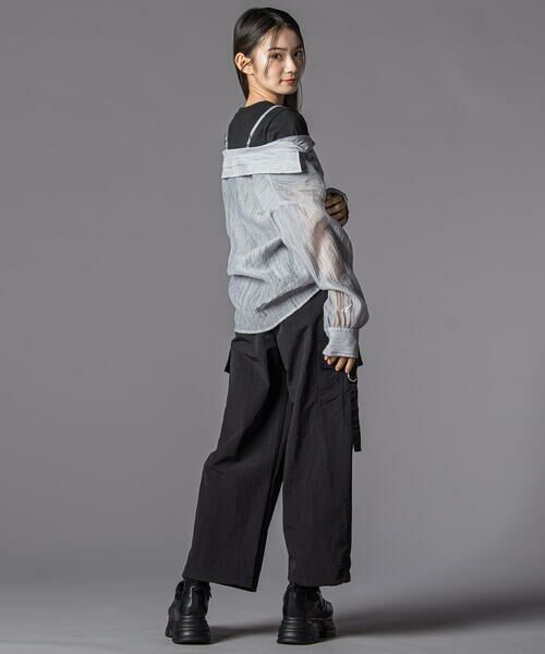 ZIDDY / ジディー シャツ・ブラウス | オフショルダー2WAY長袖シャツ&半袖Tシャツセット(130~160cm) | 詳細3