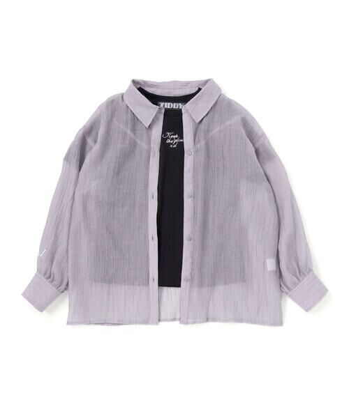 ZIDDY / ジディー シャツ・ブラウス | オフショルダー2WAY長袖シャツ&半袖Tシャツセット(130~160cm) | 詳細6