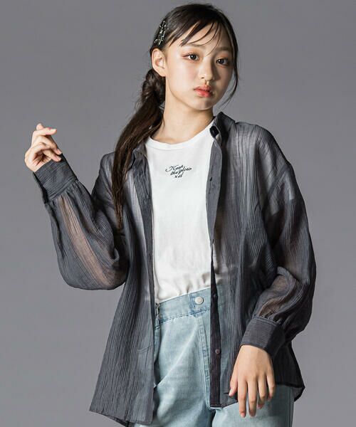 ZIDDY/ジディー オフショルダー2WAY長袖シャツ&半袖Tシャツセット(130~160cm) パープル F(160) ZIDDY/ジディー オフショルダー2WAY長袖シャツ&半袖Tシャツセット(130~160cm) パープル F(160)