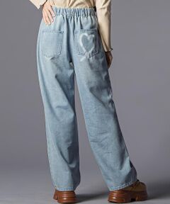 ZIDDY / ジディー チノ・ワークパンツ | ハートプリントワイドデニムパンツ(130~160cm)