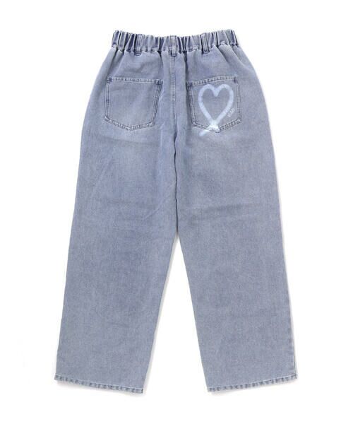 ZIDDY / ジディー チノ・ワークパンツ | ハートプリントワイドデニムパンツ(130~160cm) | 詳細4