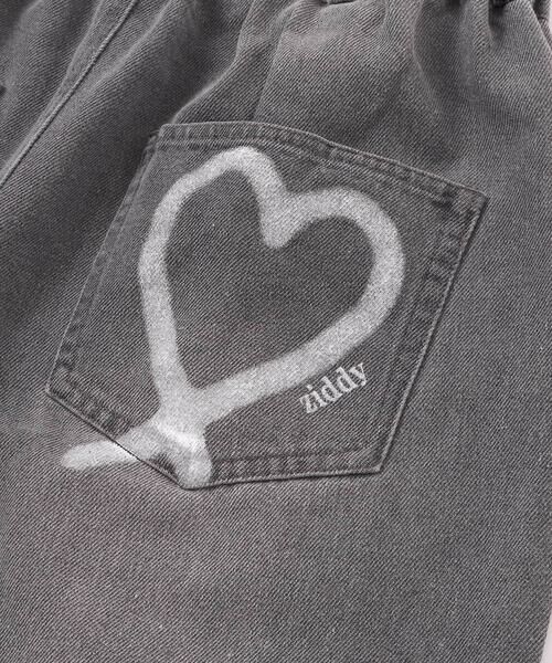 ZIDDY / ジディー チノ・ワークパンツ | ハートプリントワイドデニムパンツ(130~160cm) | 詳細15
