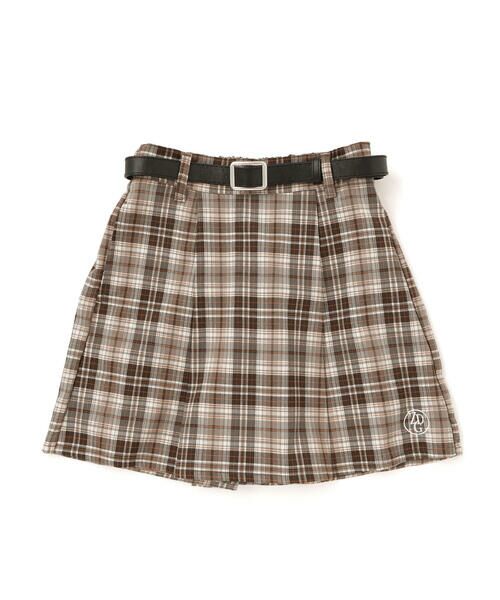 ZIDDY / ジディー ショート・ハーフ・半端丈パンツ | 合皮ベルト付きチェックスカパン(130~160cm) | 詳細22