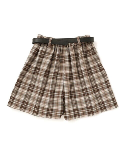 ZIDDY / ジディー ショート・ハーフ・半端丈パンツ | 合皮ベルト付きチェックスカパン(130~160cm) | 詳細23