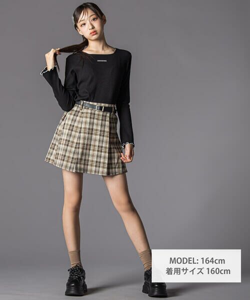 ZIDDY / ジディー ショート・ハーフ・半端丈パンツ | 合皮ベルト付きチェックスカパン(130~160cm) | 詳細16