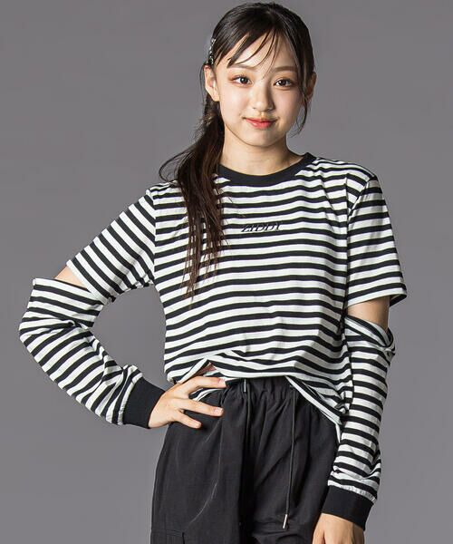 ZIDDY / ジディー Tシャツ | 2WAYデザイン長袖Tシャツ(130~160cm) | 詳細7