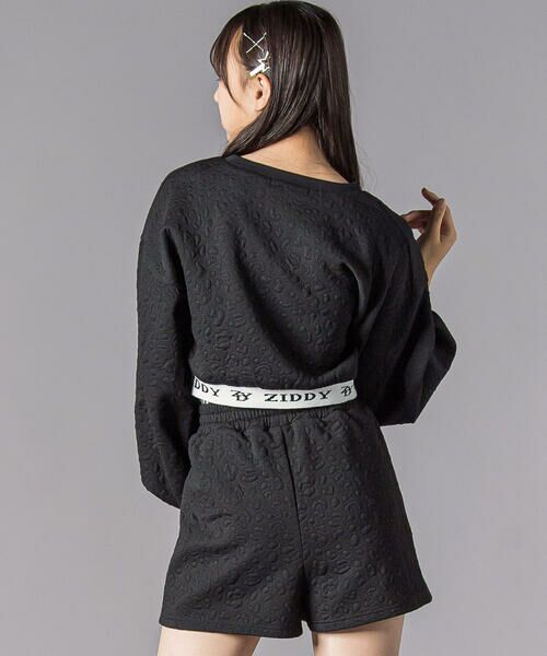 ZIDDY / ジディー セットアップ | 膨れジャガードトレーナー＆ショートパンツセット(130~160cm) | 詳細3